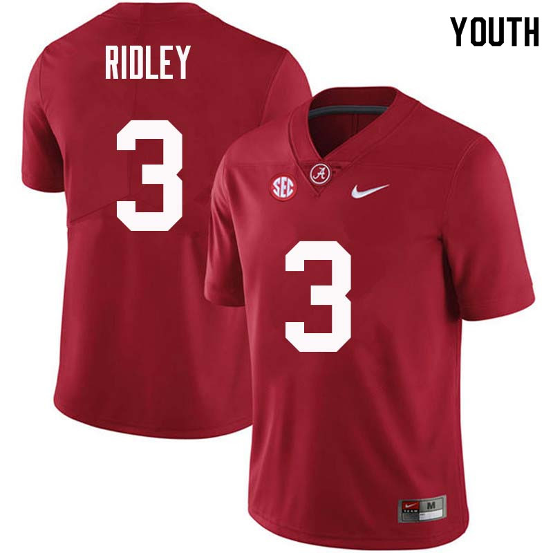Youth #3 Calvin Ridley Alabama Crimson Tide College Football Jerseys Sale-Crimson